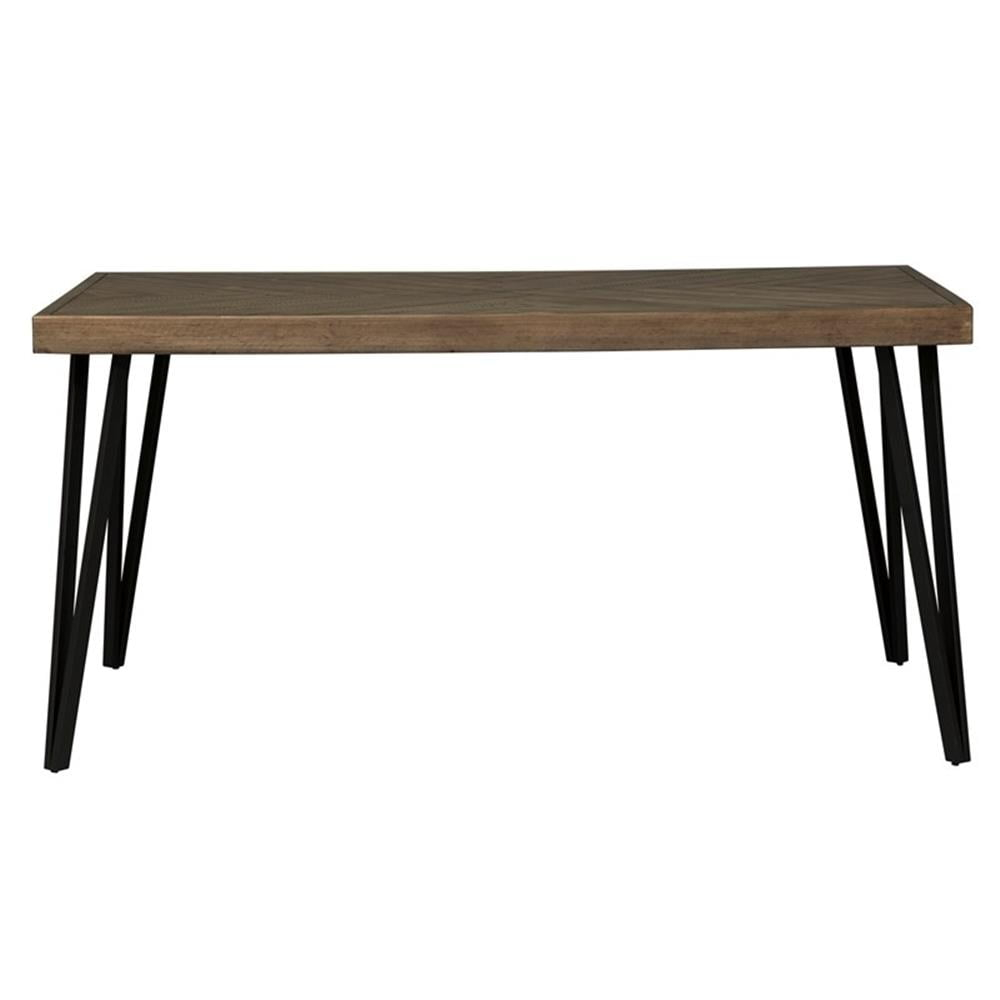 Horizons Light Brown 7 Piece Wood Rectangular Table Set