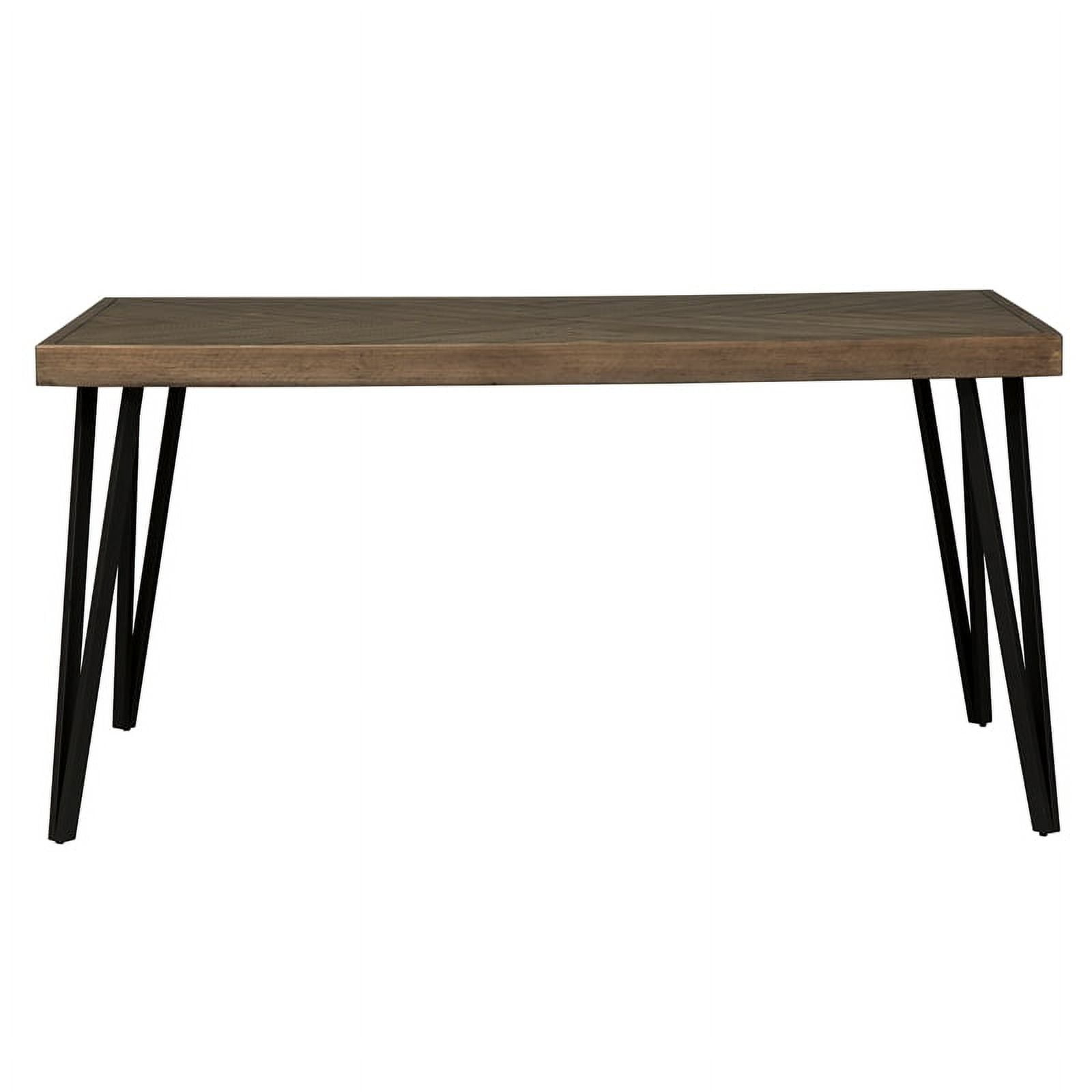 Horizons Light Brown 7 Piece Wood Rectangular Table Set