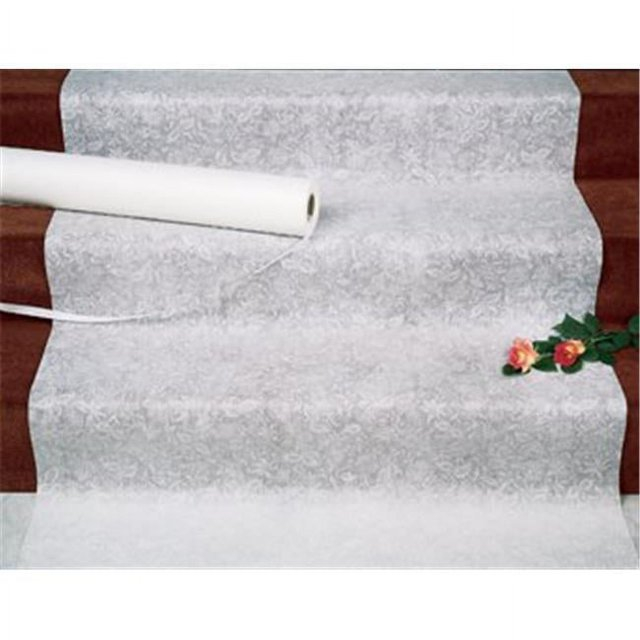 Hortense B. Hewitt 29709 White Fabric Aisle Runner