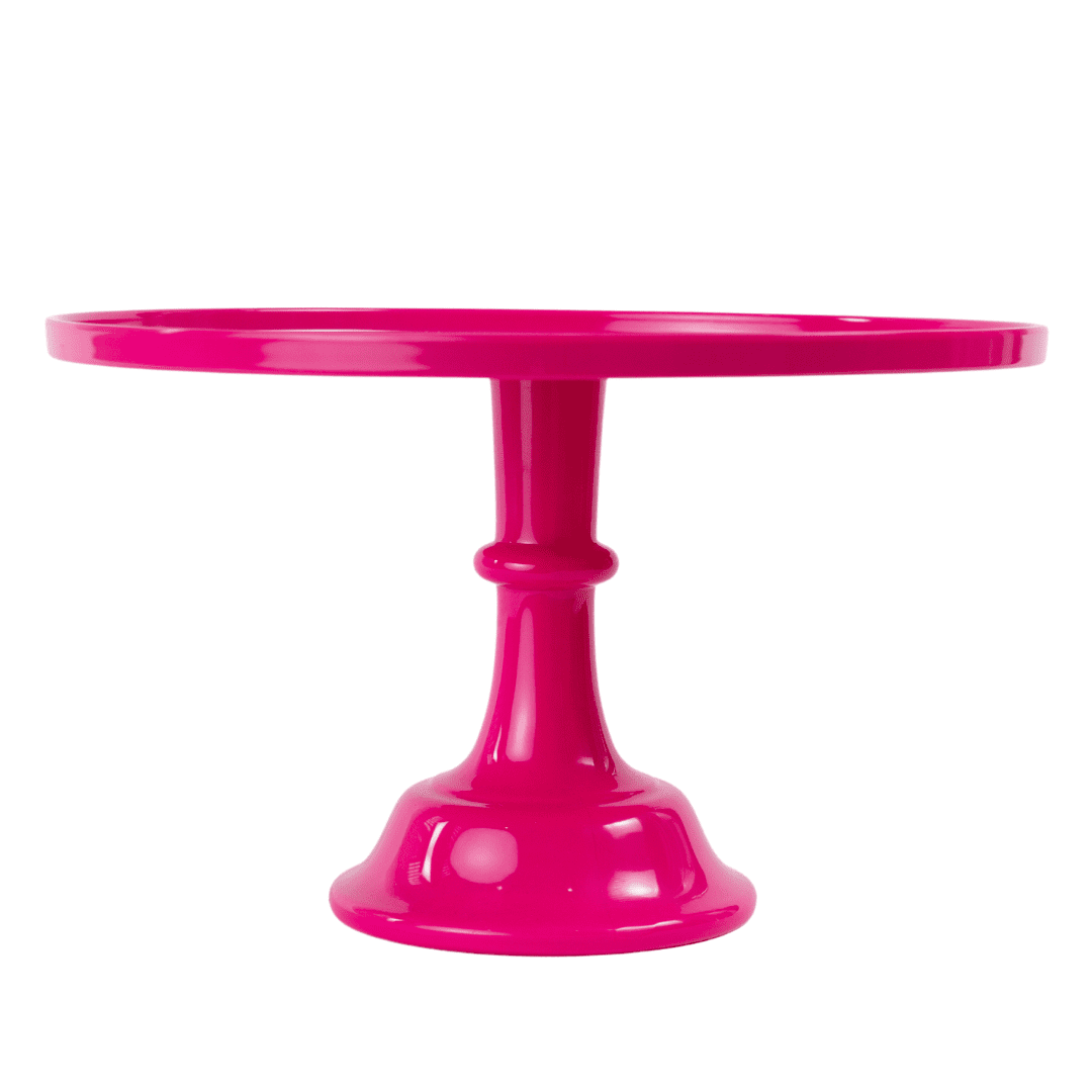 Bright Hot Pink Melamine Pedestal Cake Stand