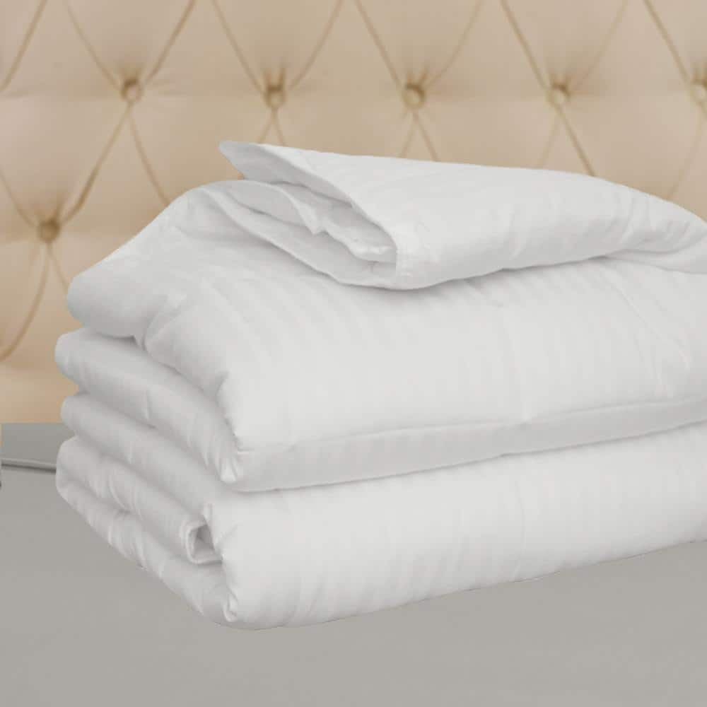 Hotel Select 250TC Down Alternative White Oversize Comforter, Duvet Cover Insert, Queen