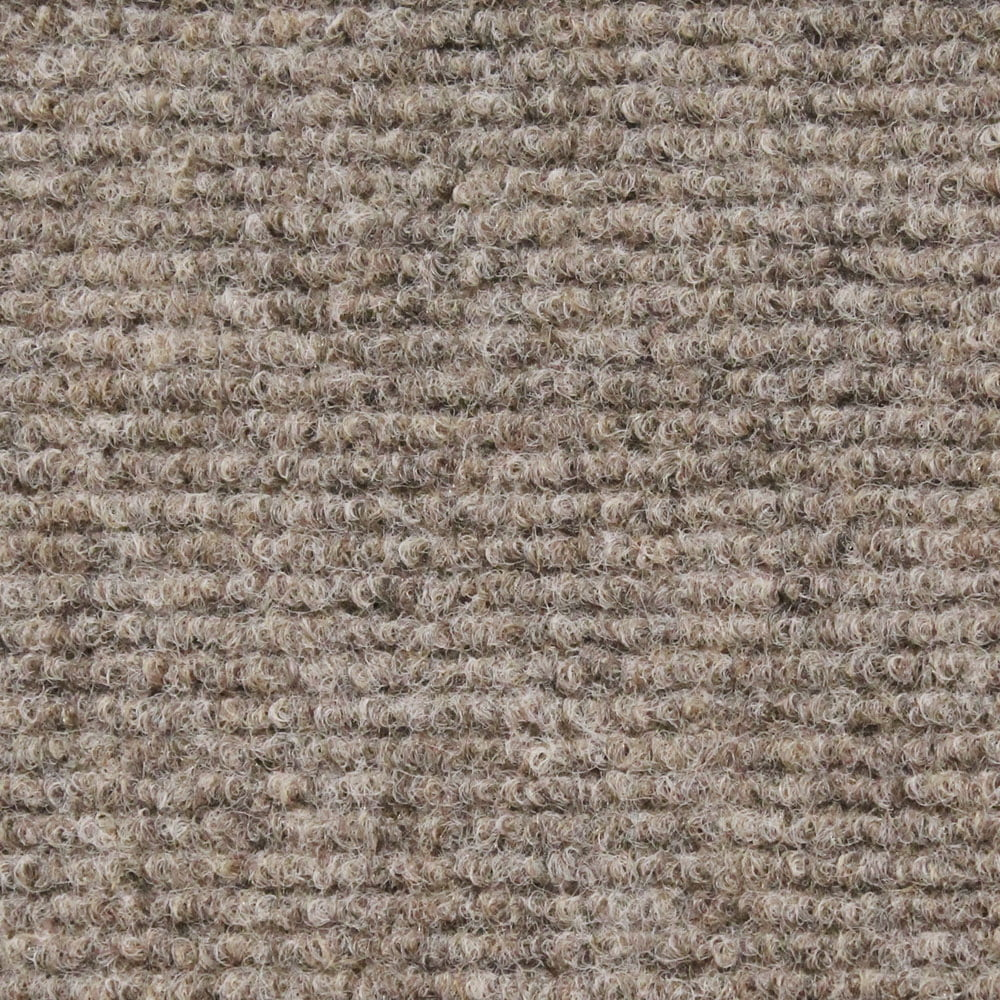 House Home & More Brown 6' x 10' Indoor/Outdoor Ribbed Carpet Roll for Patio, Porch, Deck, Boat