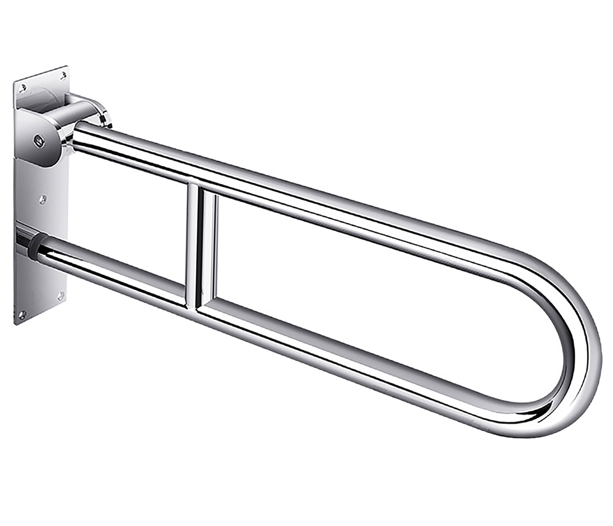 Huart Grab Bars for Bathroom, Stainless Steel Flip-Up Shower Grab Bar, Elderly, Handicapped, 24 in