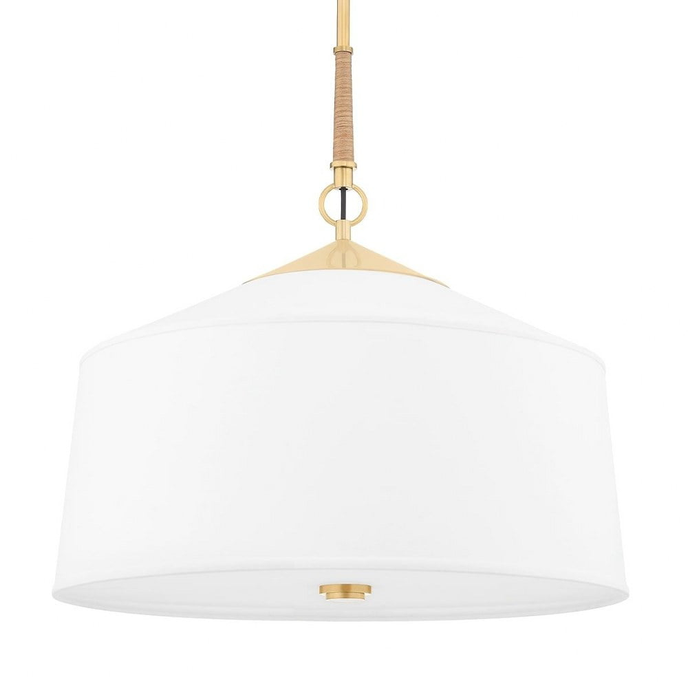 Emrys Pendant Light - White / 22.25" Dia