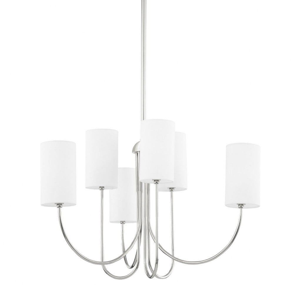 Midford Chandelier - Polished Nickel / 27.5"W
