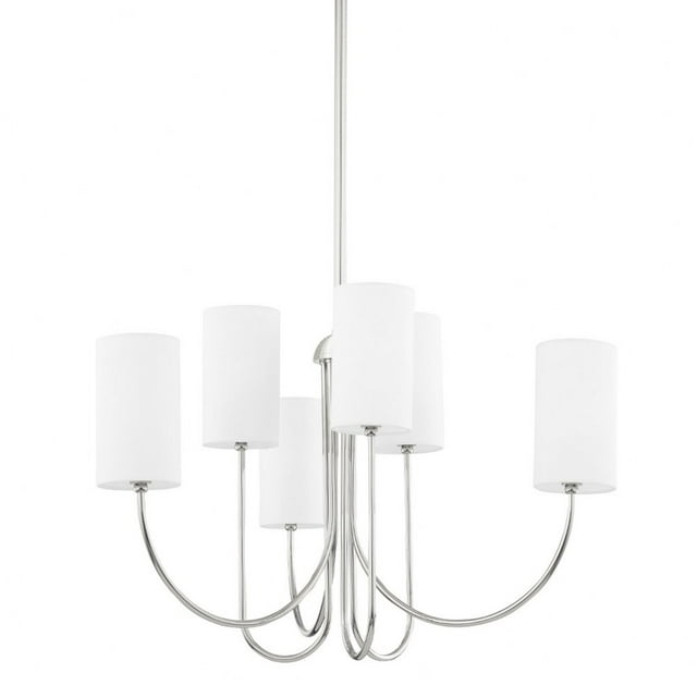 Midford Chandelier - Polished Nickel / 27.5"W