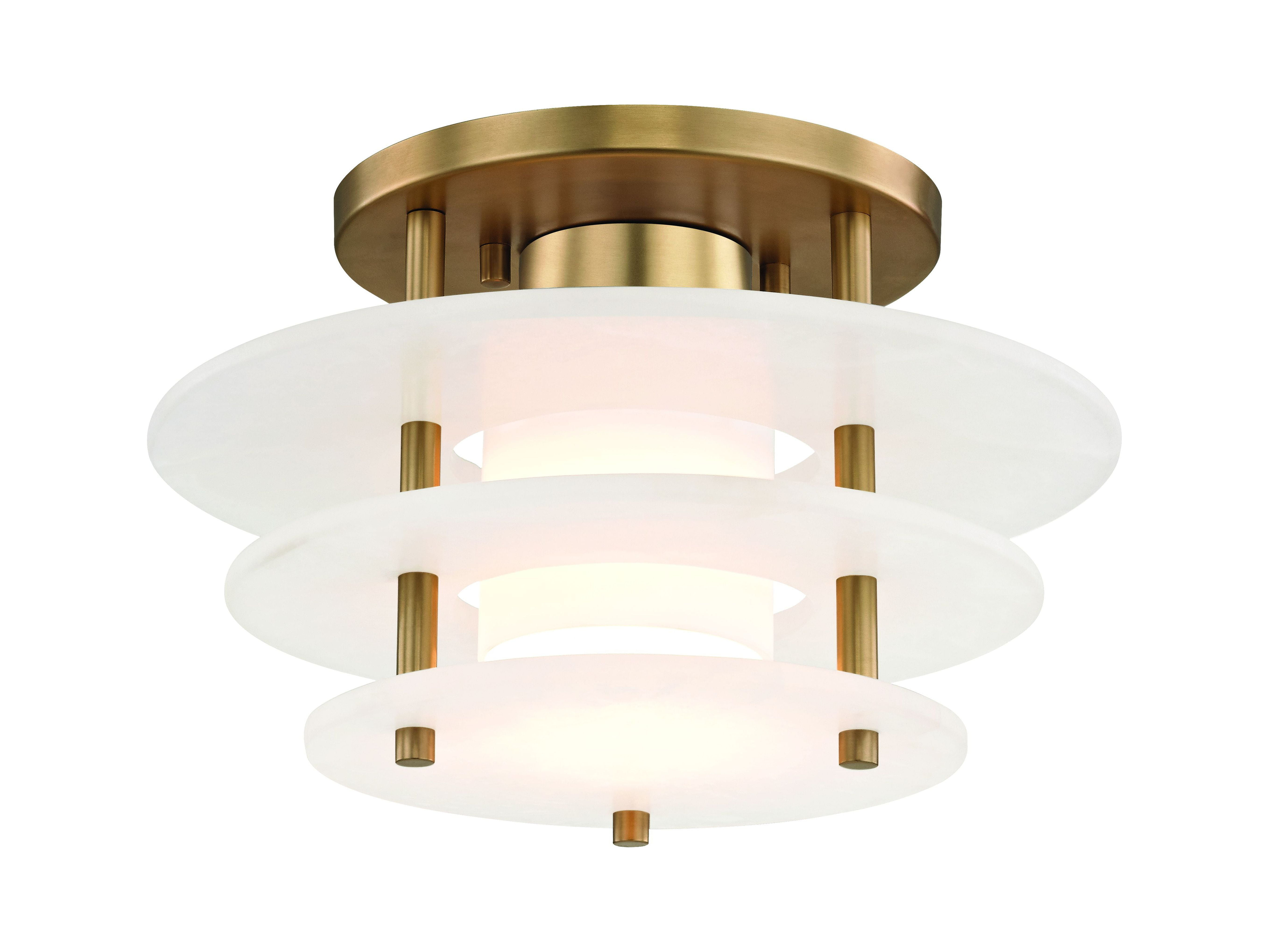 Hudson Valley Lighting 9012F Gatsby 1 Light 12" Wide Integrated Led Semi-Flush Ceiling