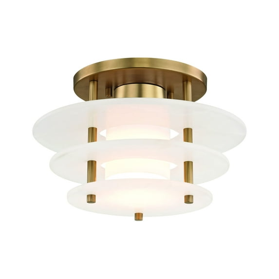 Hudson Valley Lighting 9012F Gatsby 1 Light 12" Wide Integrated Led Semi-Flush Ceiling
