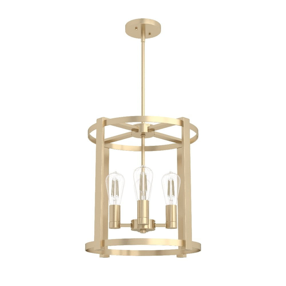 19959-Hunter Fans-Astwood 4-Light Lantern Chandelier in Caged Style-16 Inches Wide by 25.5 Inches High-Alturas Gold Finish