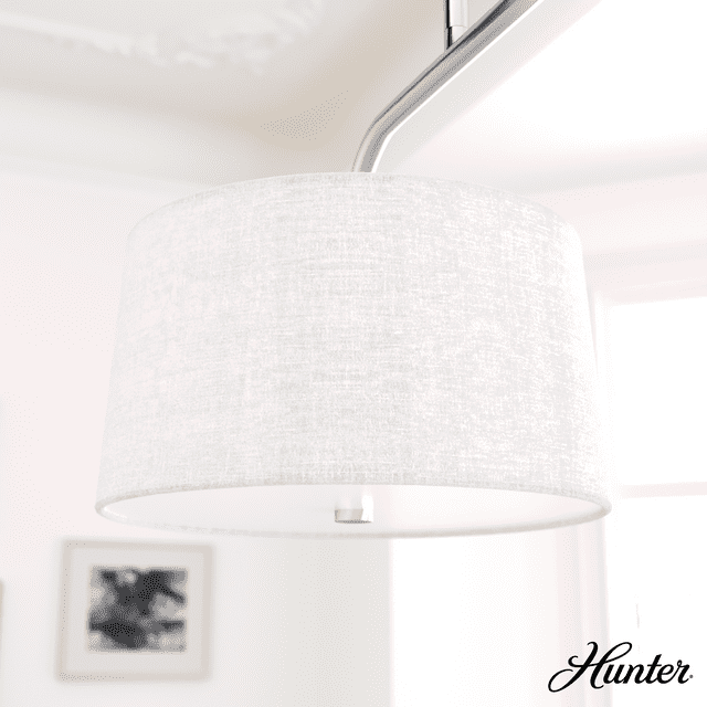 Hunter - Cottage Hill 4-light Brushed Nickel, Large Chandelier, Dimmable, Modern Style, Linear Shaped, for Bedrooms, Kitchens, Dining, Living Rooms - 19892