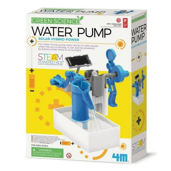 Hybrid Solar and Engine-Powered Water Pump Science Art Skill Toy Kit