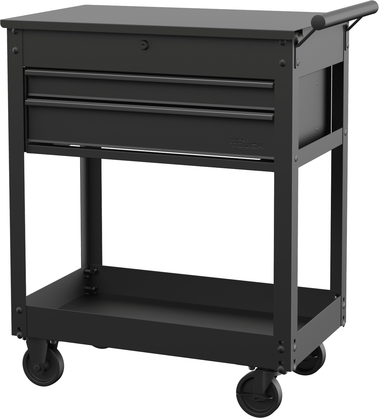 Hyper Tough 28-inch Steel Mechanics Tool Cart, 500 lb Capacity, Powder-Coated Finish, Black