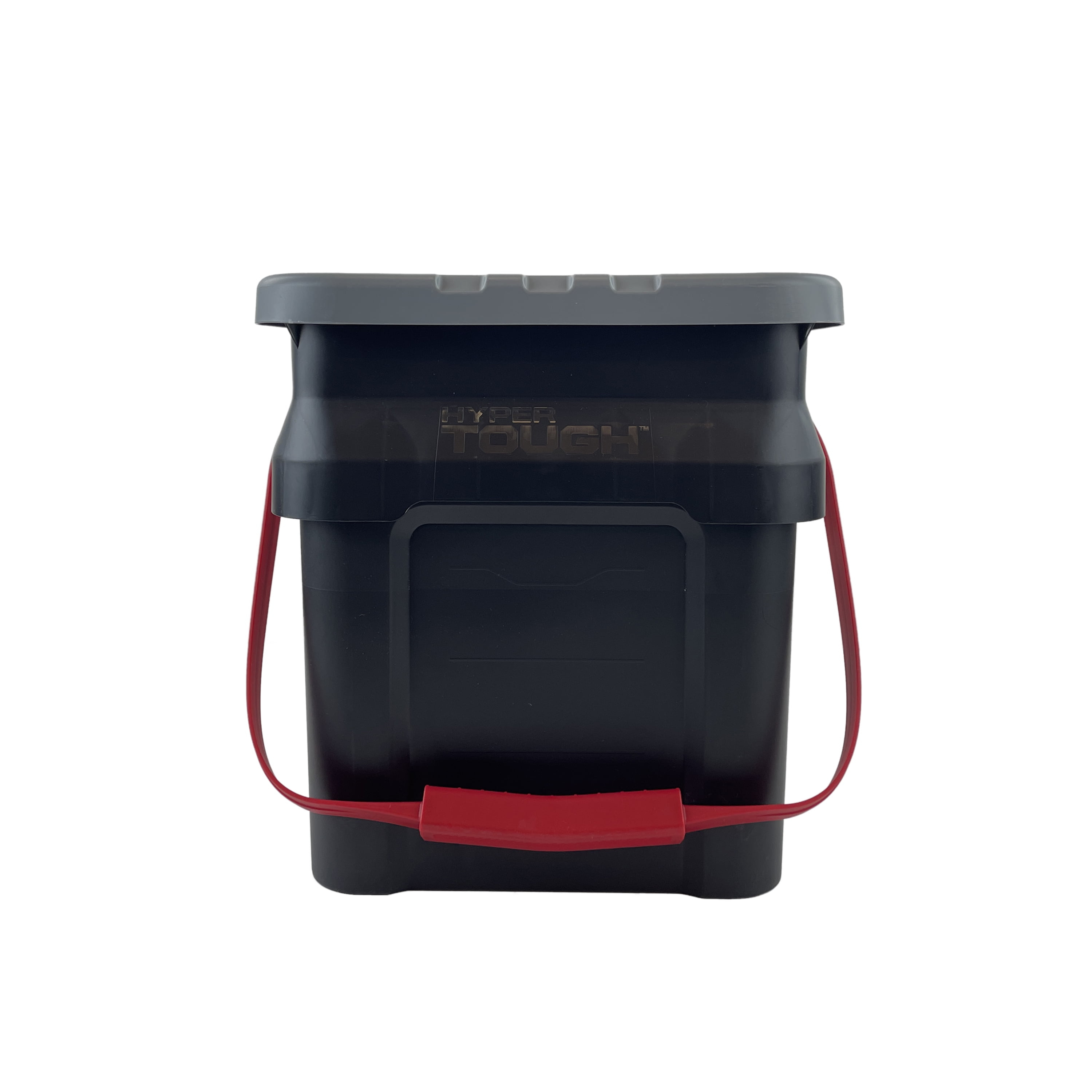 Hyper Tough 5 Gallon Heavy Duty Plastic Material Bucket Tote, Black, Adult