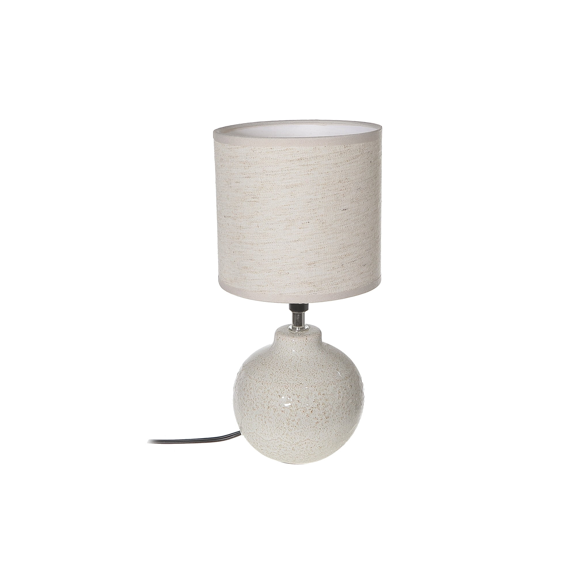 IH Casa Decor Ceramic Table Lamp With Shade Amishi Ivory