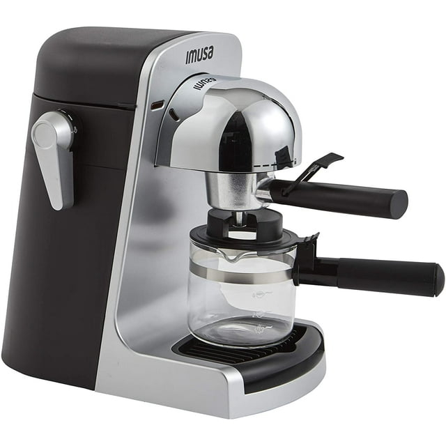 IMUSA GAU-18215 4 Cup Bistro Electric Espresso/Cappuccino Maker with Carafe, Silver