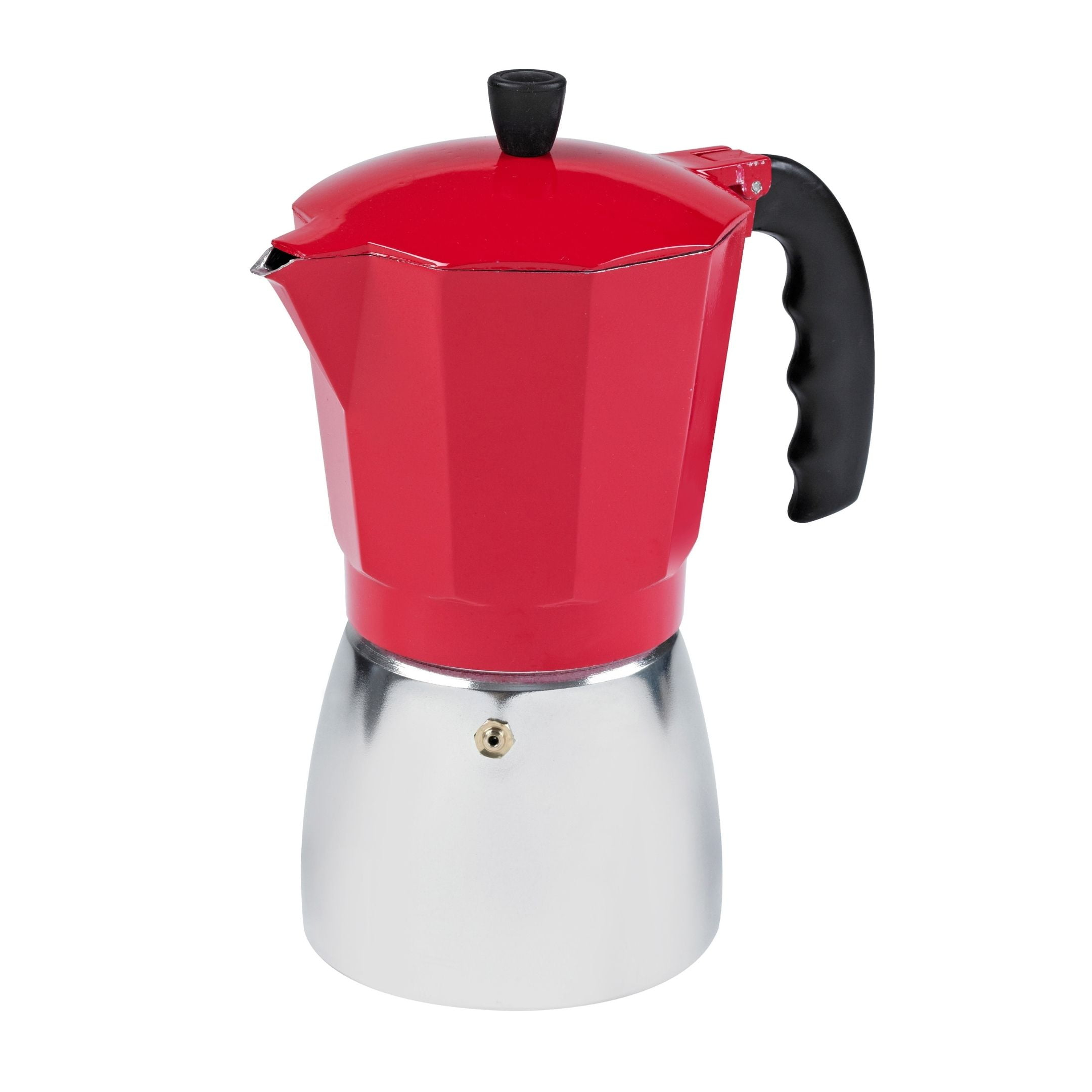 IMUSA New 3 Cup Traditional Espresso Stovetop Coffeemaker, Red