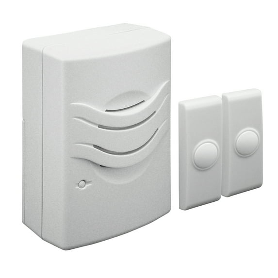 IQ America WD1142 Wireless Plugin Contemporary Door Chime Door Bell 2 Buttons 2 Melody