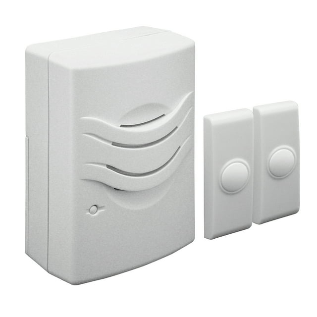 IQ America WD1142 Wireless Plugin Contemporary Door Chime Door Bell 2 Buttons 2 Melody