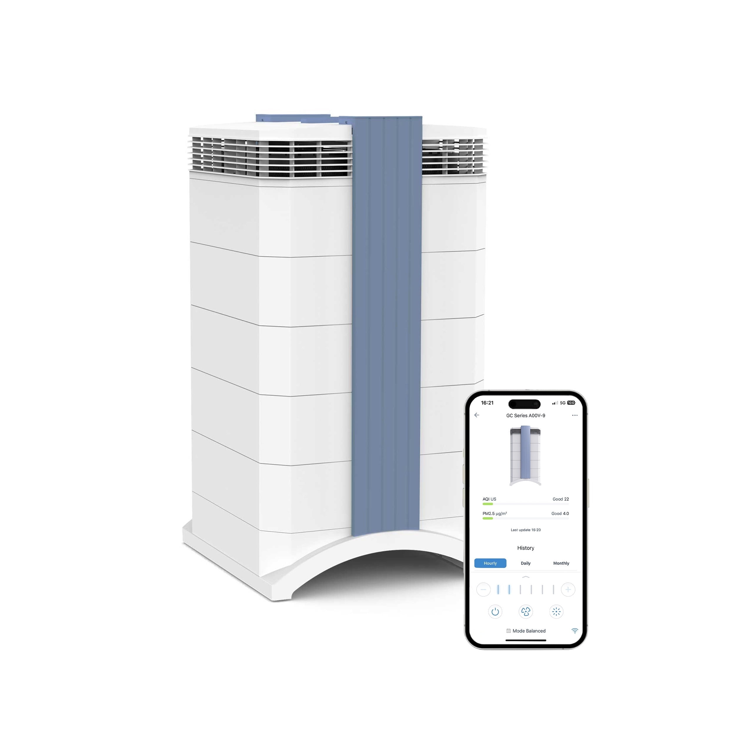 IQAir GC MultiGas XE Air Purifier – Smart MultiGas Filtration for Rooms up to 1125 sq ft - Chemicals, Odors, VOCs, and Particles, Swiss Made, WiFi Enabled