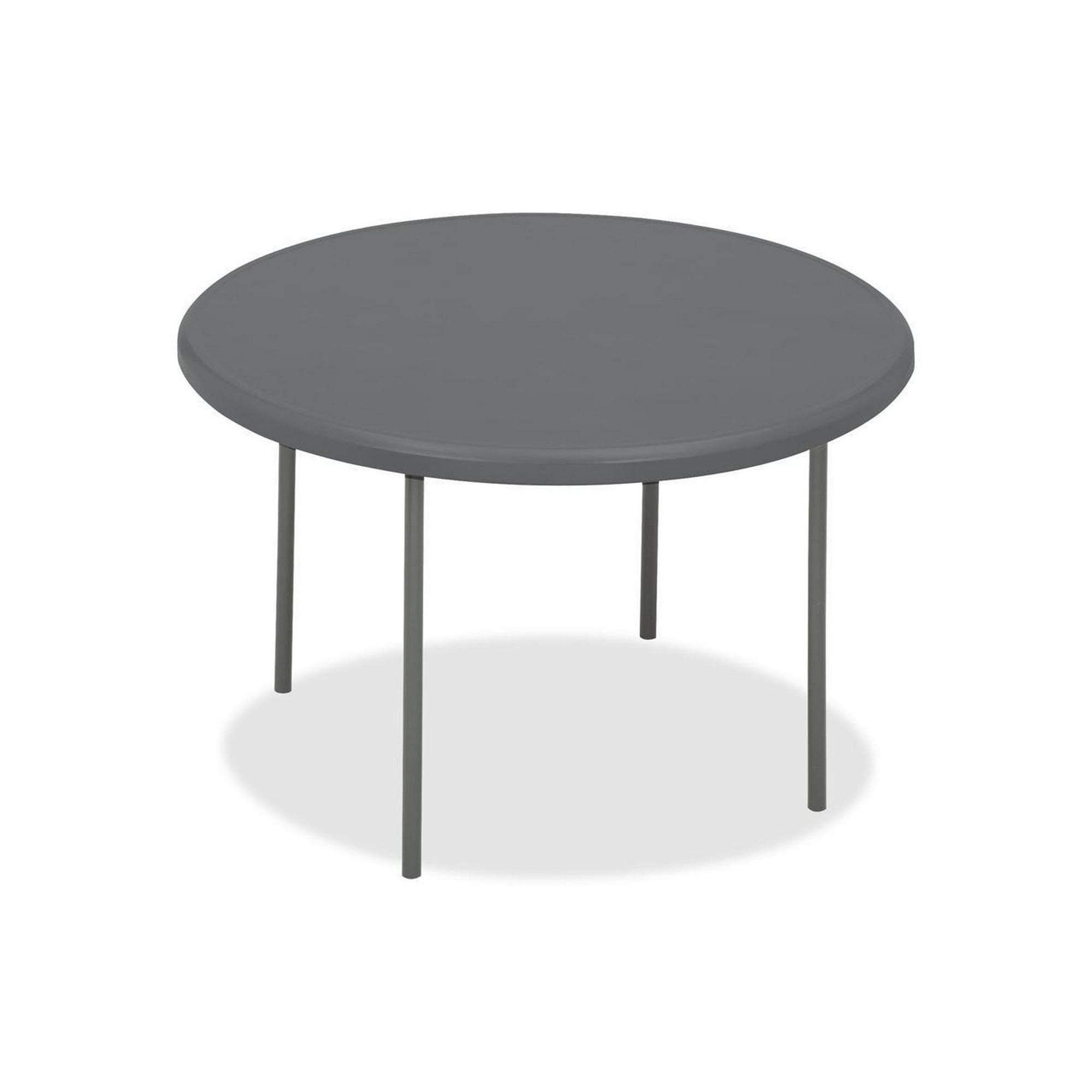 Iceberg IndestrucTable Classic Folding Table, Round, 48" x 29", Charcoal