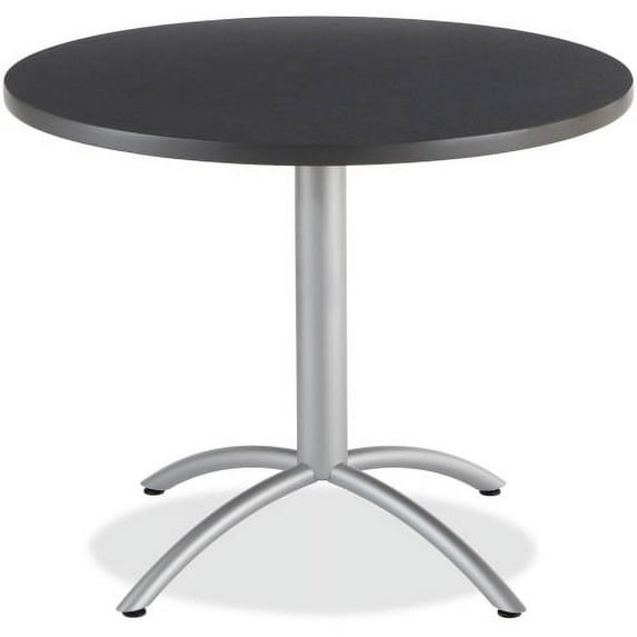 Iceberg CafeWorks 36 Round Top - 1.13" Table Top Thickness x 36" Table Top Diameter - 30" Height - Graphite