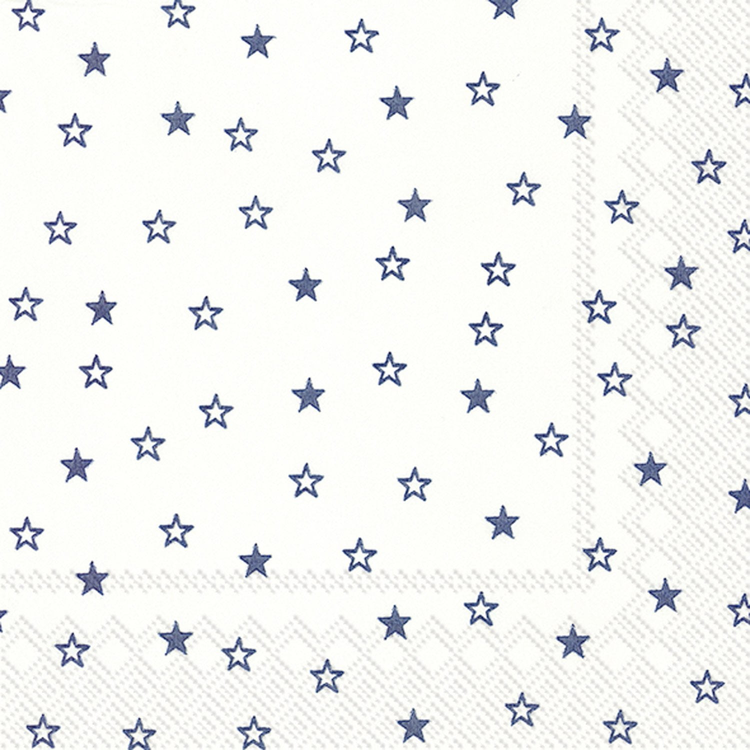 Ideal Home Range 20 Count Little Stars White Blue Paper Cocktail Napkins