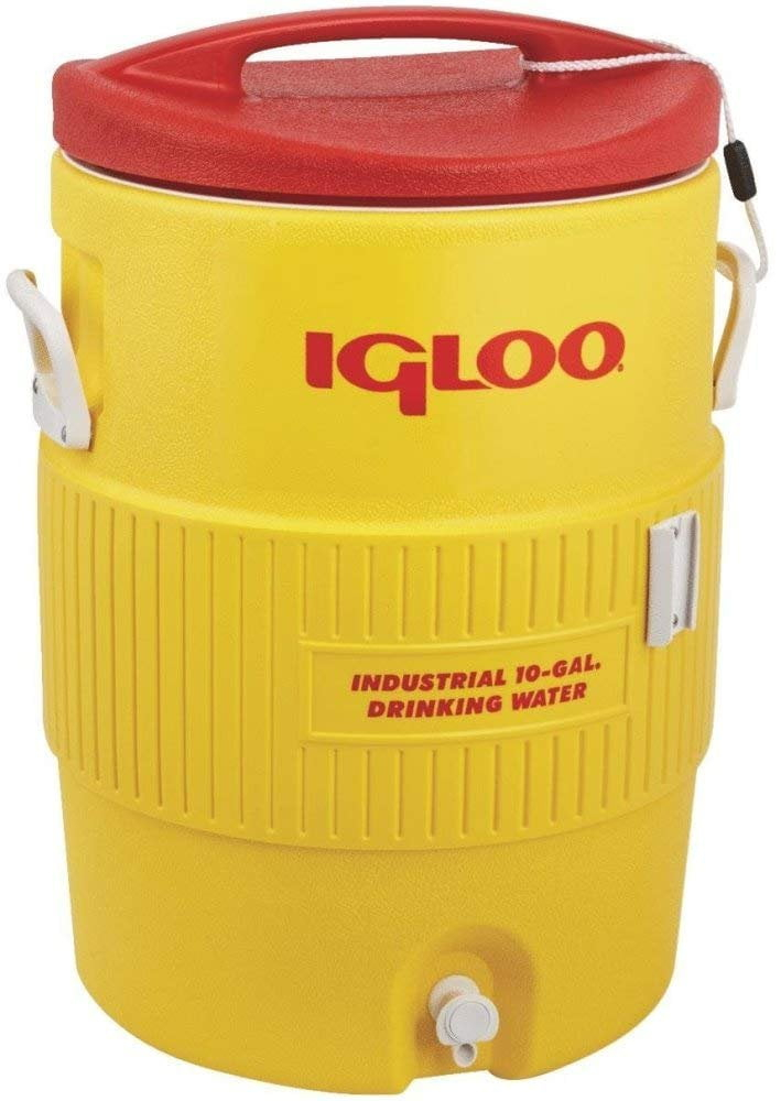 385-4101 400 Series Coolers, 10 gal, Red/Yellow