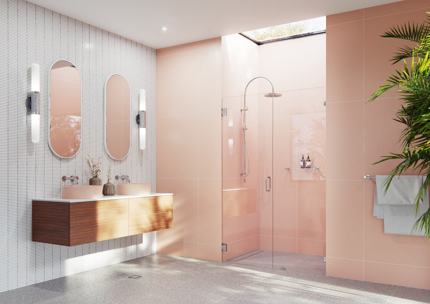 Illume 46 in. x 78 in. Wall Hinged Glass Shower Enclosure