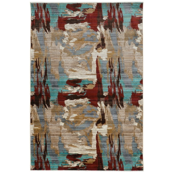 Illusions Volcano Beige Rug 3 x 5 Transitional Polypropylene Area Mat