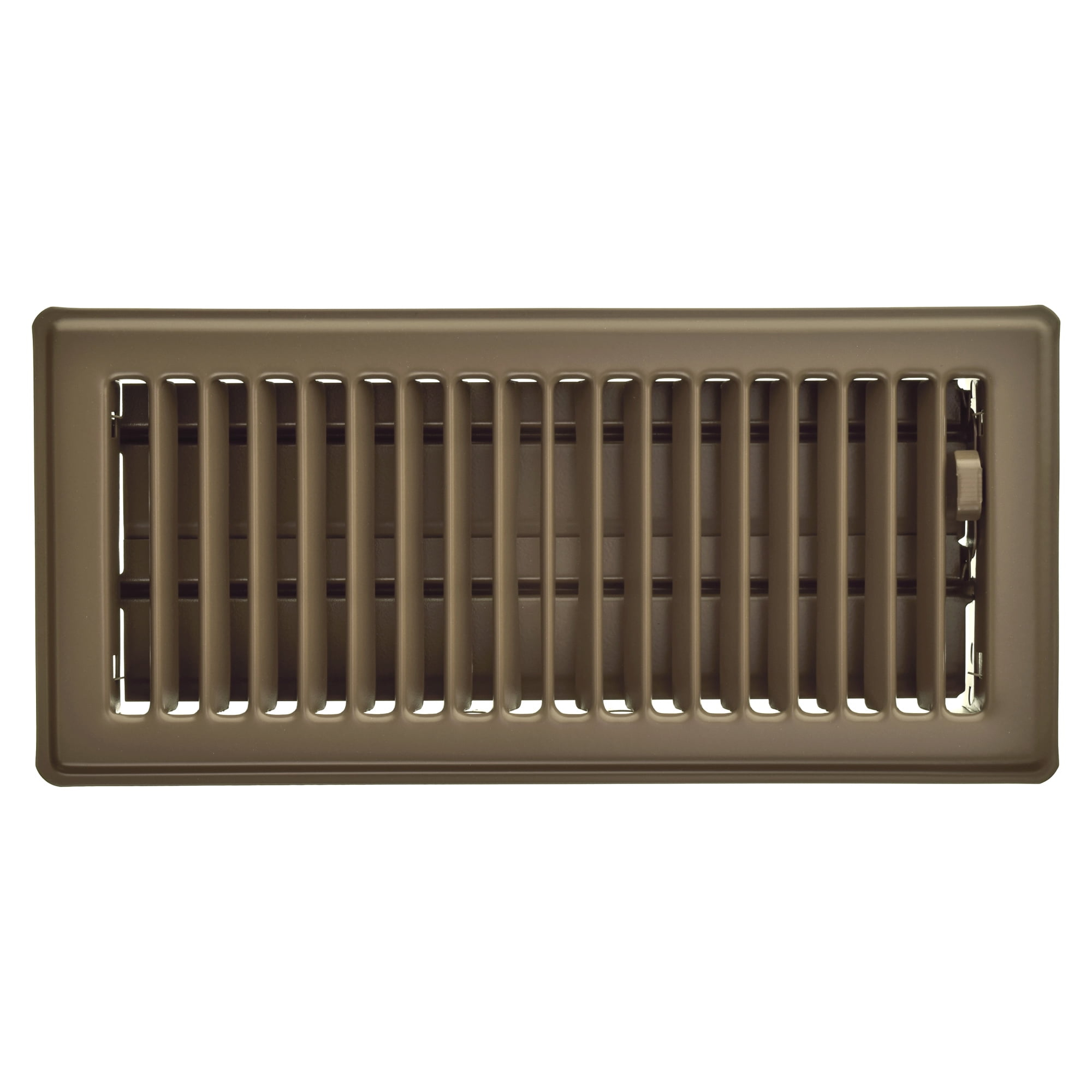 Imperial 4-inch x 10-inch Chocolate Steel Painted Louvered Floor Register