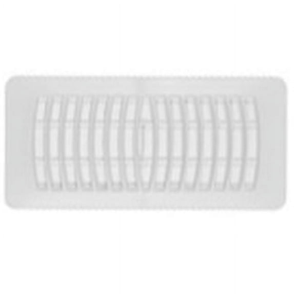Imperial 4-inch x 12-inch White Plastic Louvered, Floor Register, Rectangular, Household Vent Cover