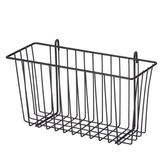 Honey-Can-Do Steel Wire Shelf Accessory Basket, Black