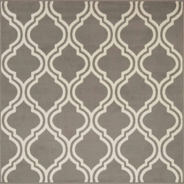 Impressions Geometric Ornamental Trellis Area Rug, 5' x 5'