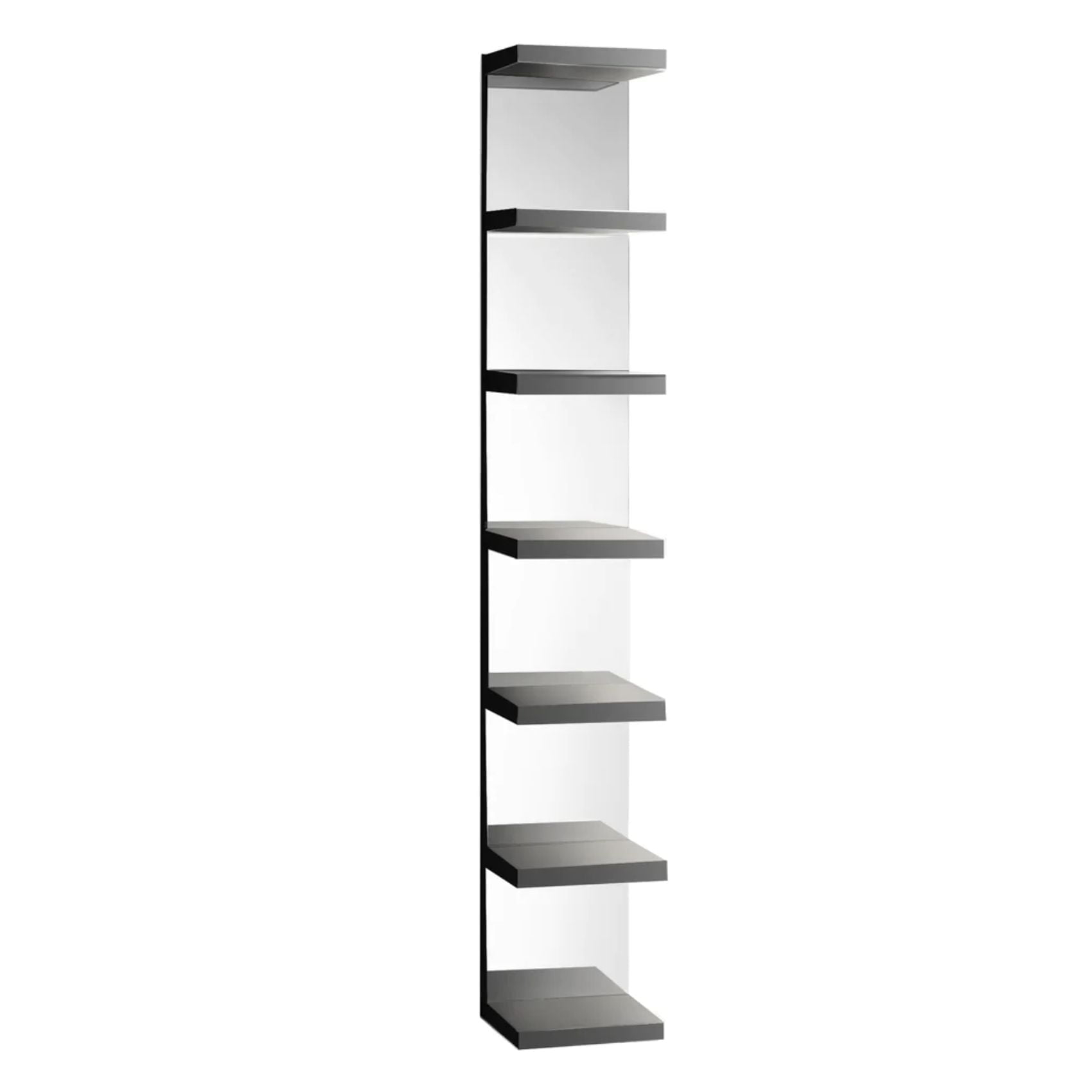 IMPRESSIONS VANITY COMPANY Home Mirrored 6 Tier Medium Density Fiberboard 11.50 x 11.00 x 74.75 Inches Column Shelves