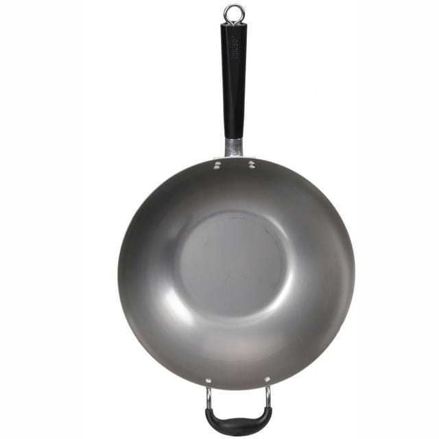 IMUSA 14in Carbon Steel Wok with Cool Touch Handles