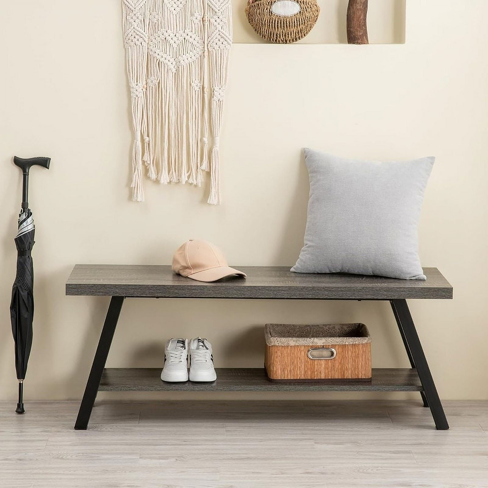 Indoor Shoe Benches Seat Grey