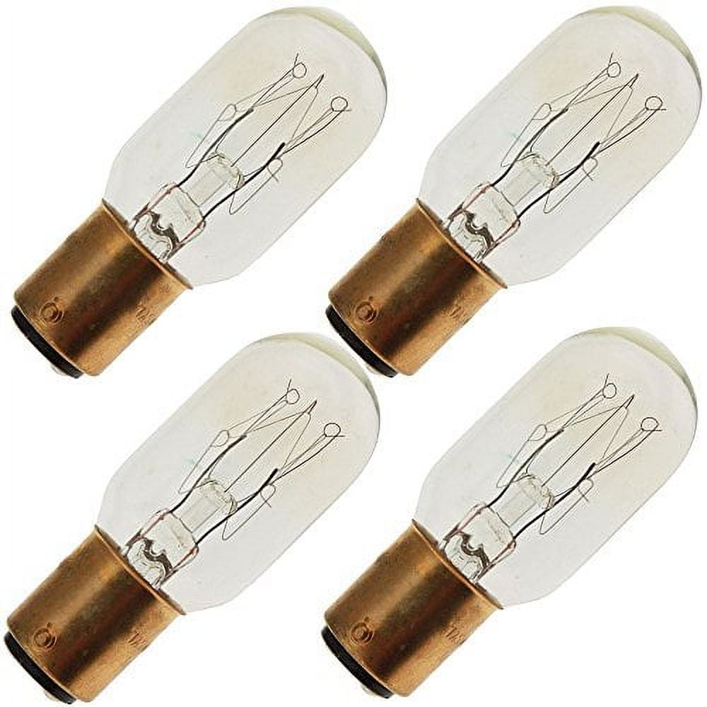 Industrial Performance 15T7DC 130V, 15 Watt, T7, Bayonet (BA15D) Base Tubular Light Bulb (4 Bulbs)