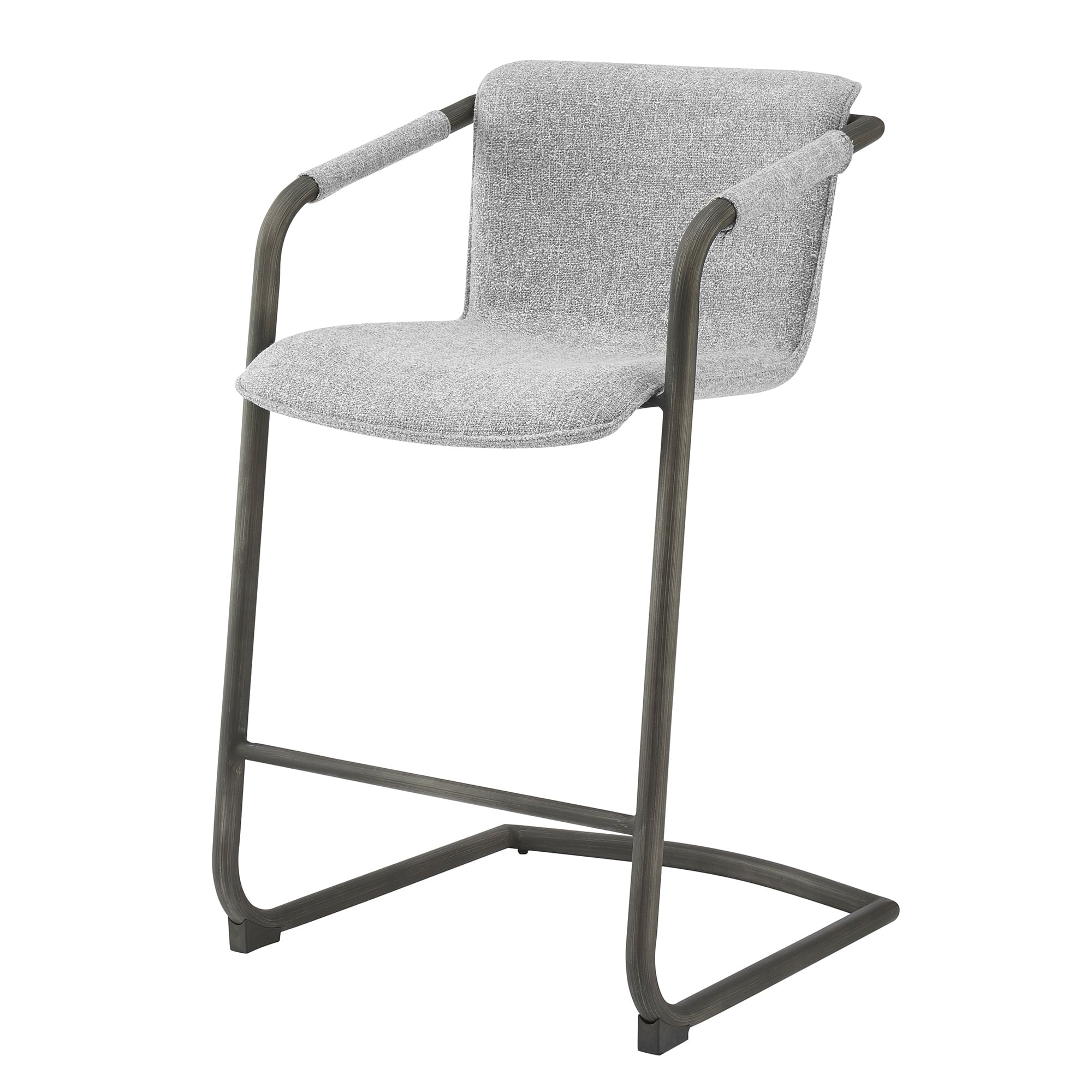 Indy Fabric Counter Stool, (Set of 2) Grey