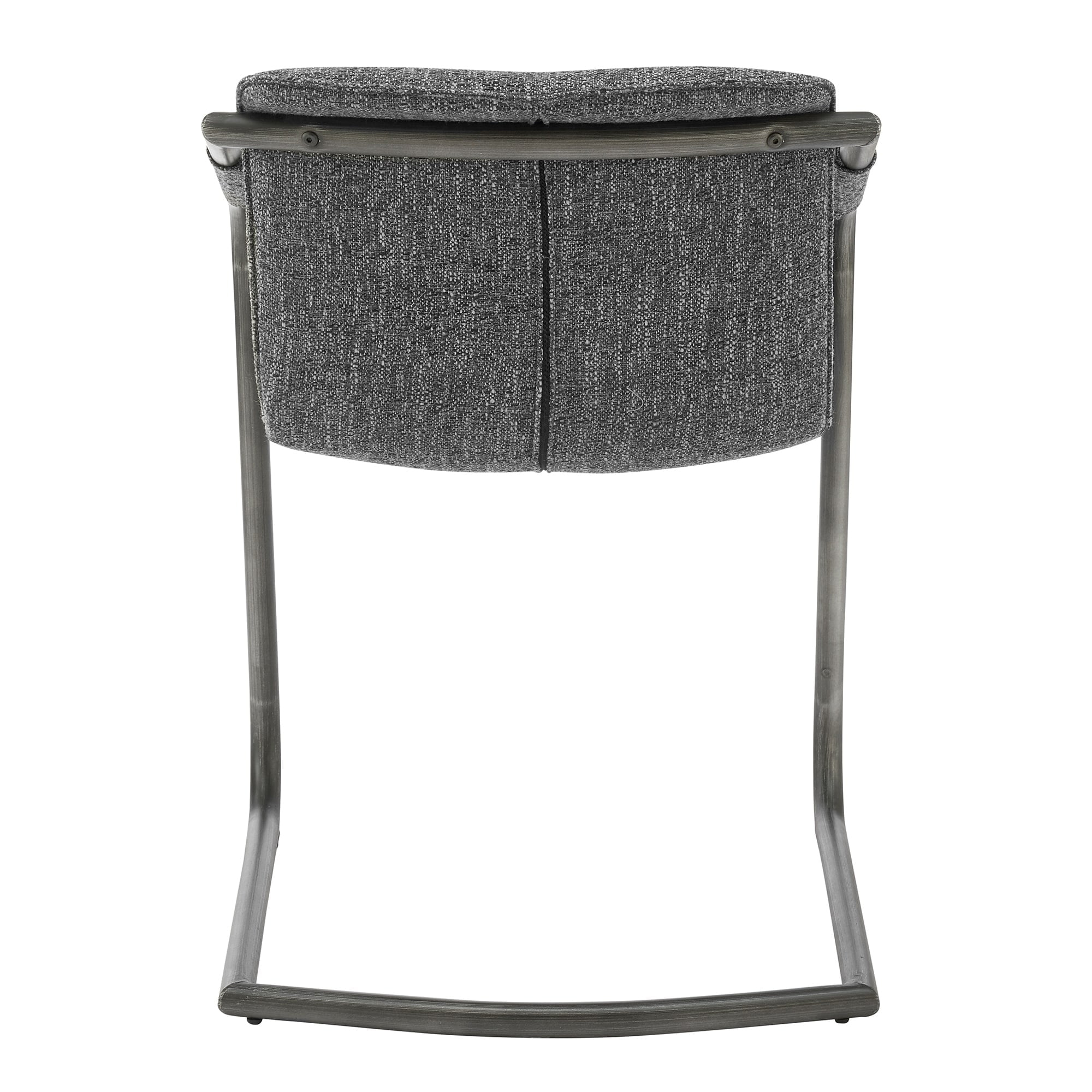 New Pacific Direct Indy 19.5" Fabric Dining Chair in Blazer Dark Gray (Set of 2)