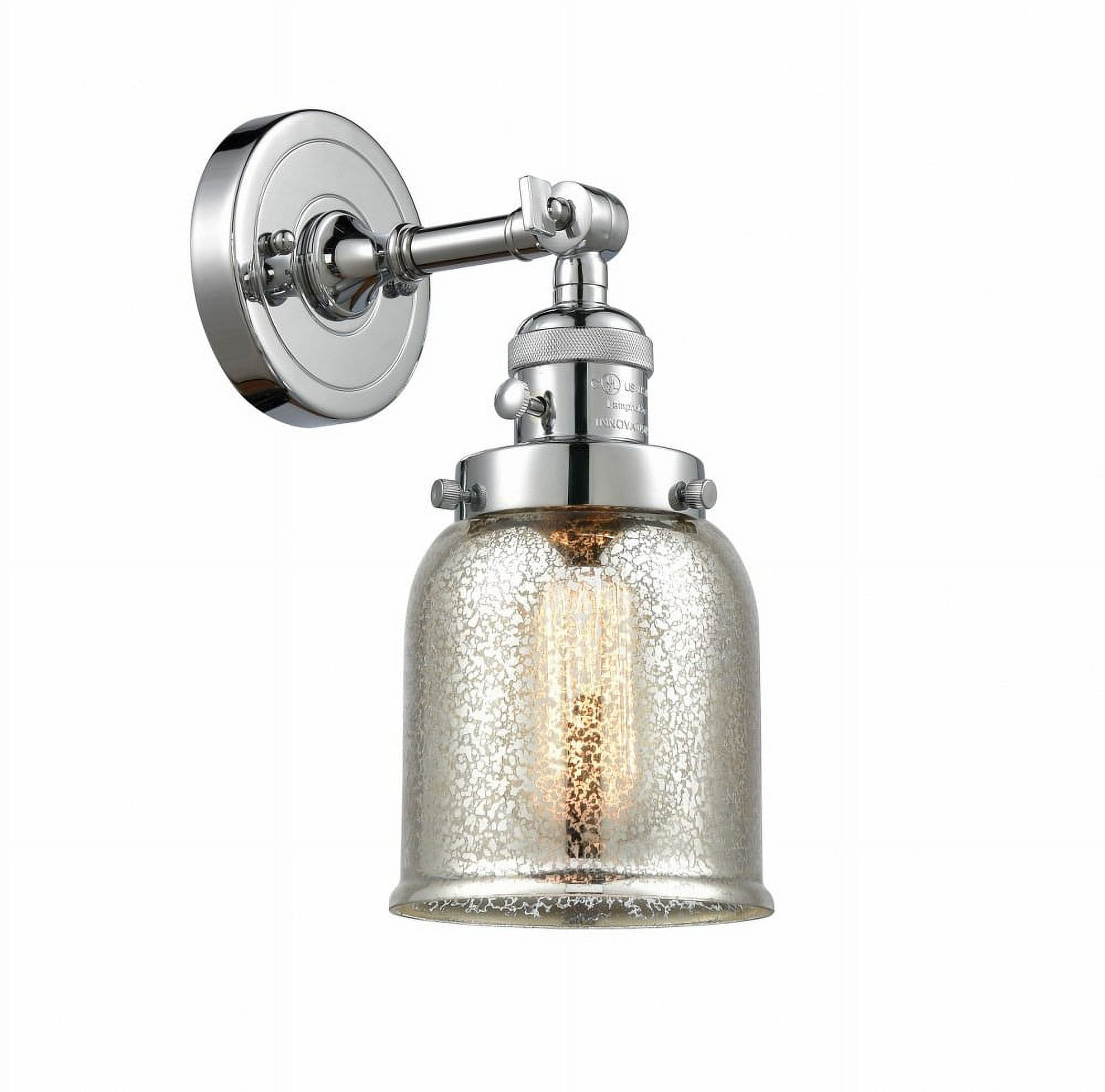 203-PC-G58-Innovations Lighting-Bell - 1 Light Wall Sconce In Industrial Style-10 Inches Tall and 5 Inches Wide-Polished Chrome Finish-Silver Plated