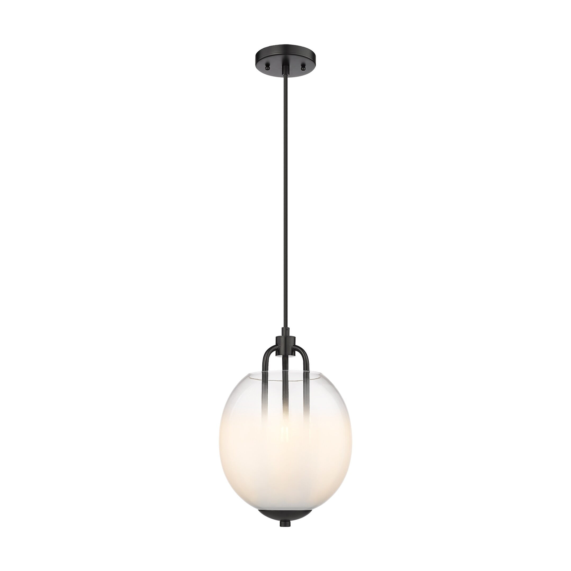 Innovations Lighting  Fall Brook - 3 Light 10" Cord Hung Pendant Matte White and Clear/Matte Black
