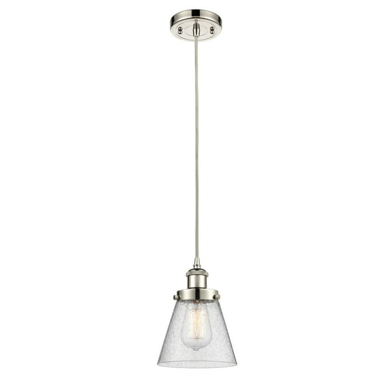 Innovations Lighting 916-1P-9-6 Cone Pendant Cone 6" Wide Mini Pendant - Nickel