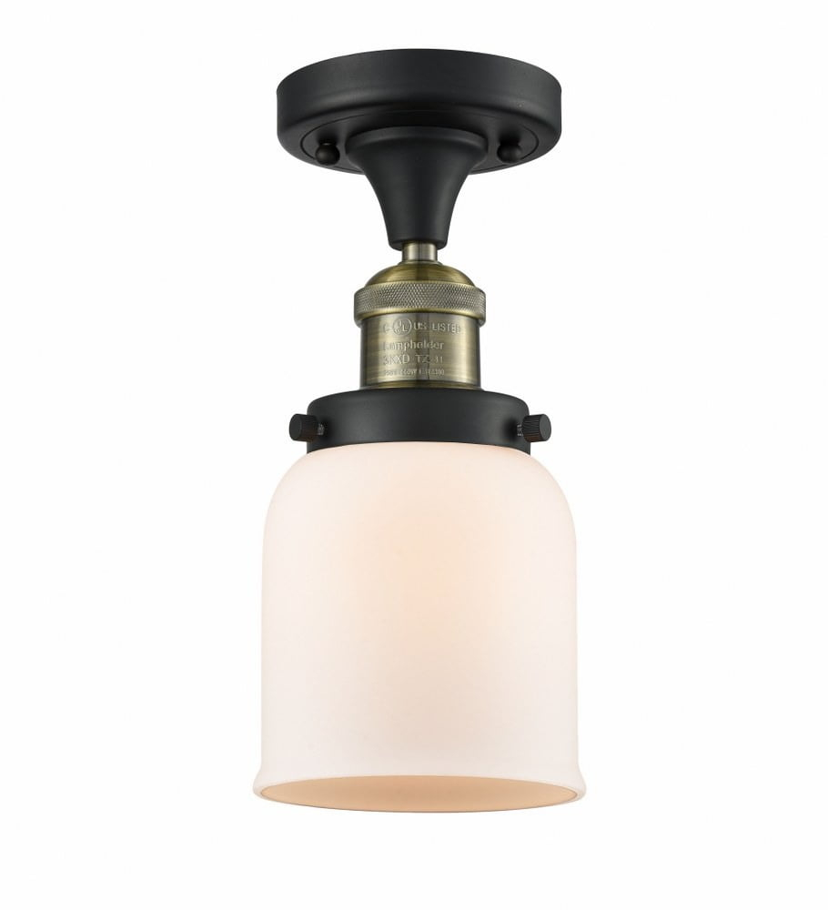 Innovations Lighting - Bell - 1 Light Semi-Flush Mount In Industrial Style-9
