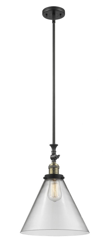 Innovations Lighting Cone 1 - Light Pendant in  Black Antique Brass