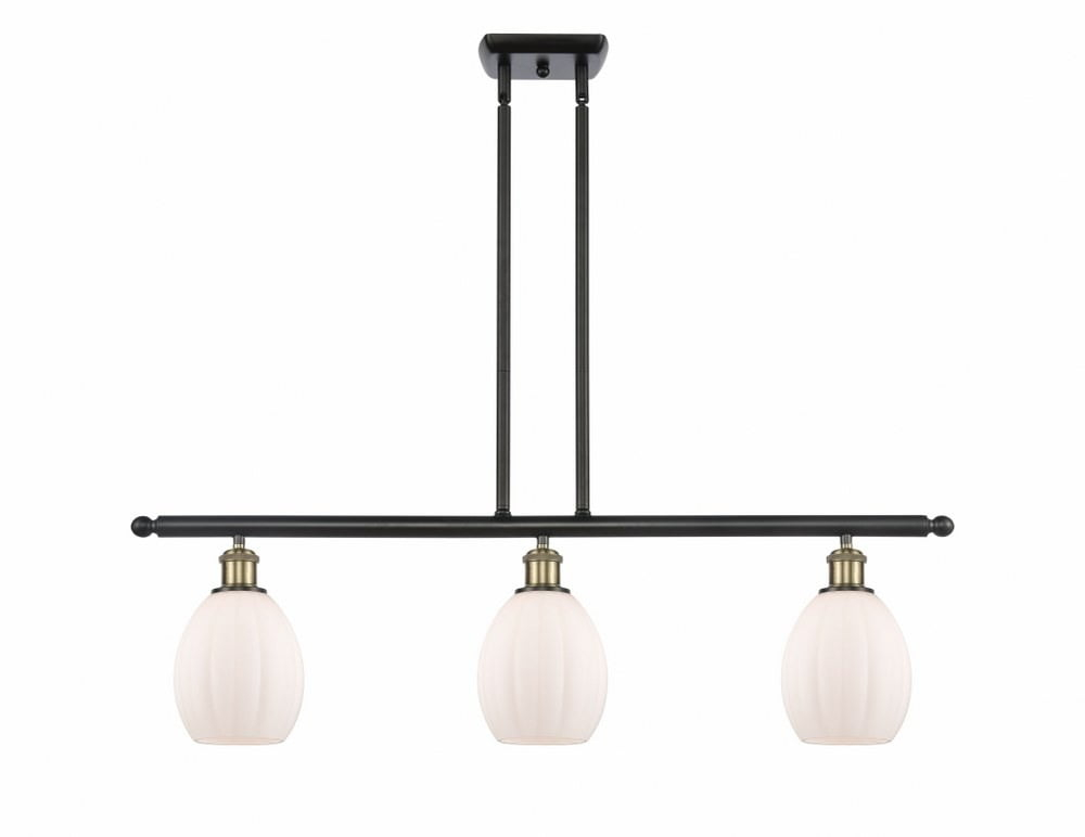 516-3I-BAB-G81-Innovations Lighting-Eaton - 3 Light Island In Industrial Style-11 Inches Tall and 36 Inches Wide-Black Antique Brass Finish-Matte