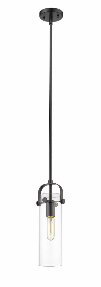 Innovations Lighting Pilaster II Cylinder 1 - Light Pendant in  Matte Black