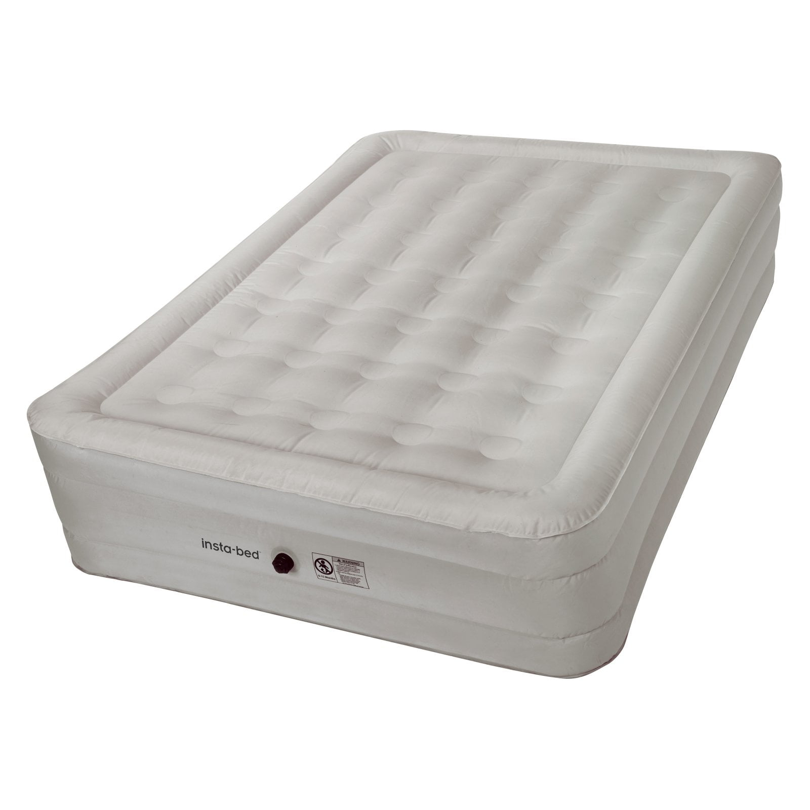 Insta-bed 14" Queen Air Mattress with External Ac Pump and neverFLAT Fabric