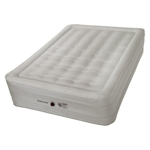 Insta-bed 14" Queen Air Mattress with External Ac Pump and neverFLAT Fabric