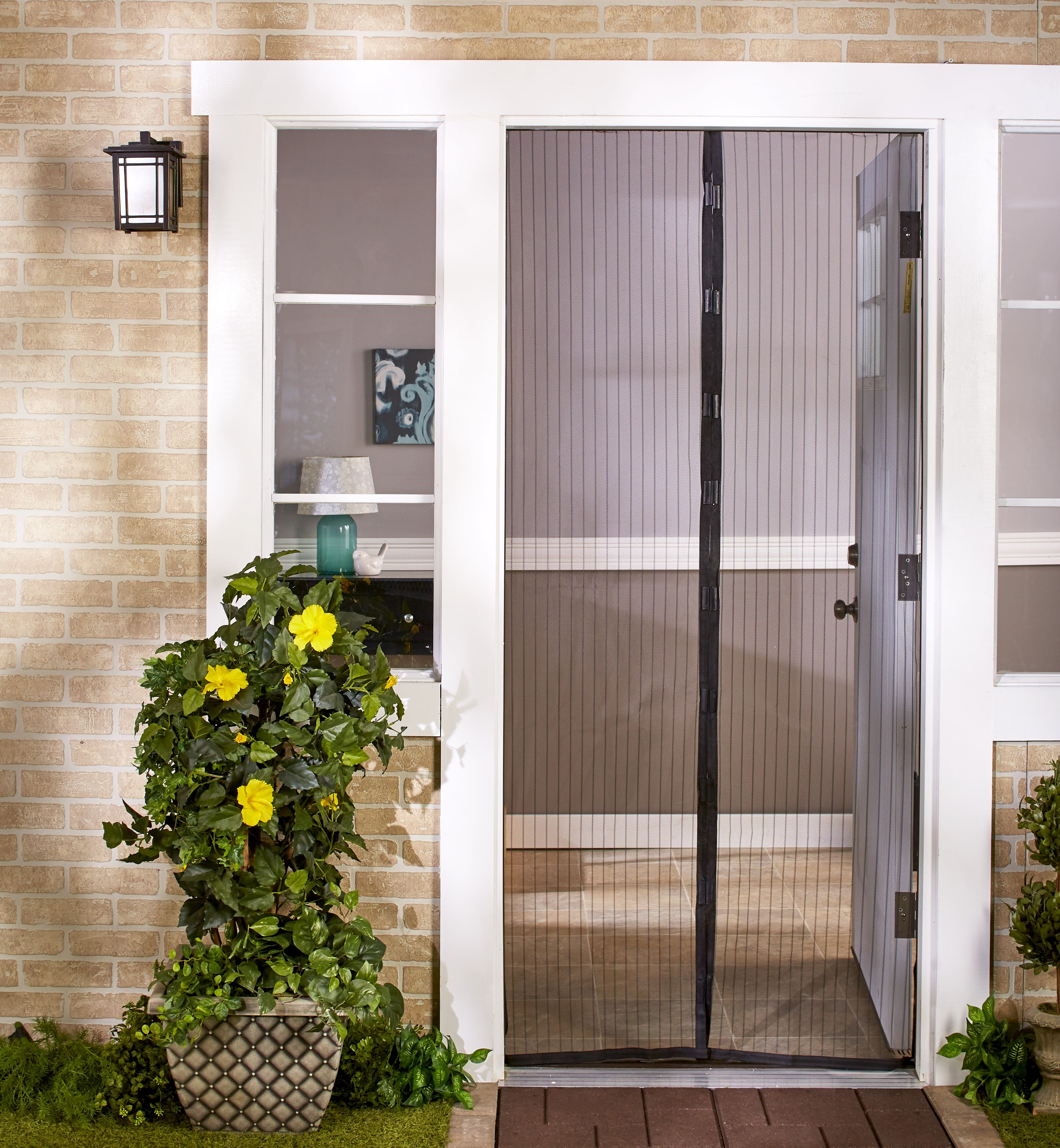 Total Vision - Instant Mesh Guard Magnetic Screen Bug Insect Out Pet Friendly 40"x82.5"- Single Door