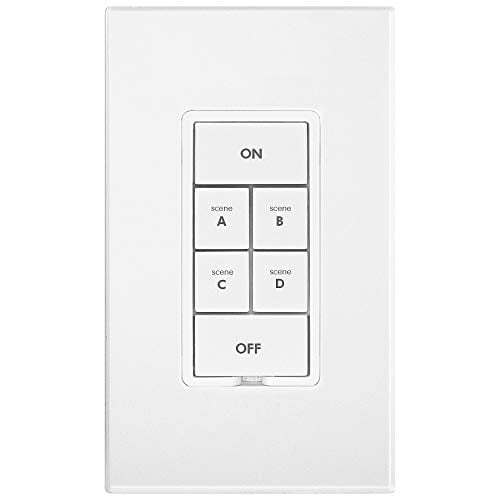 Insteon Smart Dimmer 6-Button Keypad, KeypadLinc in-Wall Controller, 2334-232 (White) - Insteon Hub Required for Voice Control with Alexa & Google Assistant